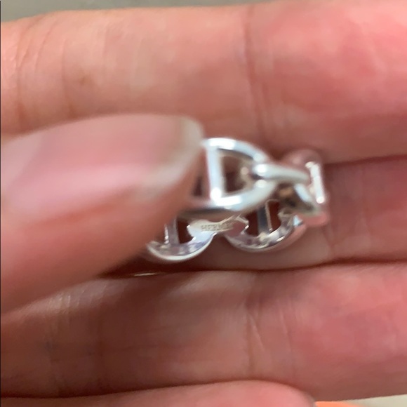Brand New Chain D Ancre Small Silver Ring - Picture 2 of 6